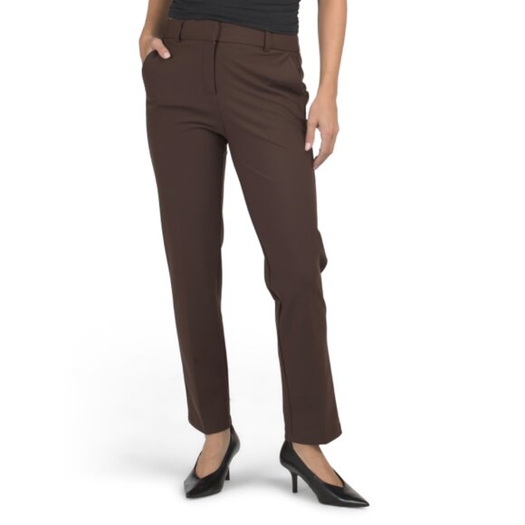 MAISON D'AMELIE Coffee Bean Precision Ponte Skinny Leg Pants - Picture 1 of 2